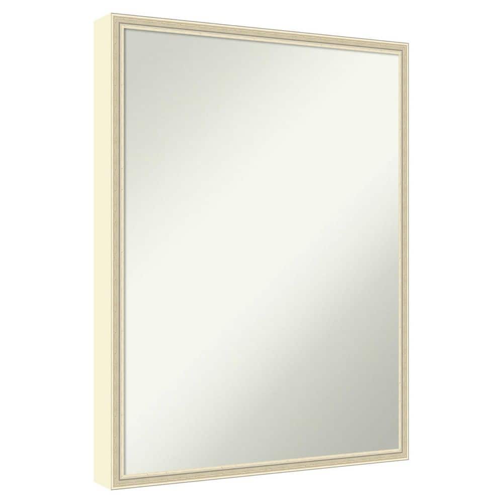 Edith Silver 19 in. x 25 in. Non-Beveled Traditional, Casual Rectangle Wood Framed Wall Mirror price history on PriceWatchPro