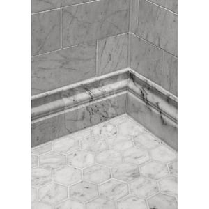 White 11.8 in. x 11.8 in. Hexagon Carrara Matte Finished Marble Mosaic Tile (50 Cases/241.7 sq. ft./Pallet)