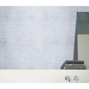 Honoro Bulbi Teal Dark Green Glossy 11-15/16 in. x 12-1/8 in. Penny Round Smooth Glass Mosaic Tile (10 sq. ft./Case)