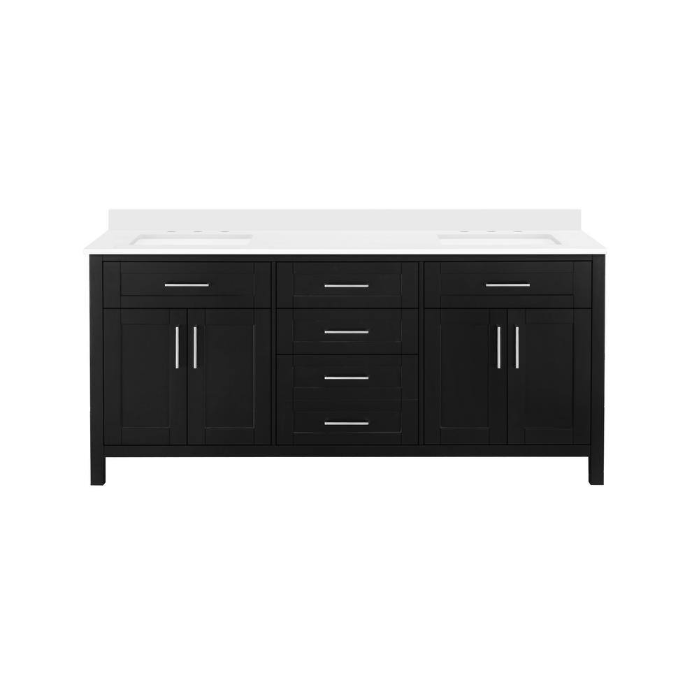 Tahoe 72" Dark Espresso Freestanding Double Bathroom Vanity