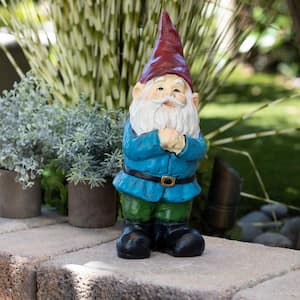 12 in. Tall Classic Outdoor Garden Gnome Yard Statue Decoration