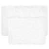 Lavish Home 67-0034-W Coral Fleece Embossed Pattern Memory Foam Bath Mat,  White - 2 Piece, 2 - Kroger