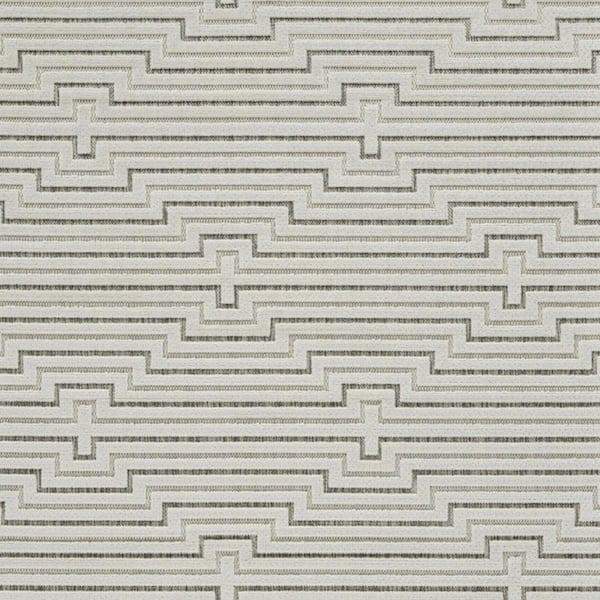 Cream, Beige 5 ft. x 7 ft. Woven Geometric Polypropylene Rectangle Indoor/Outdoor Area Rug