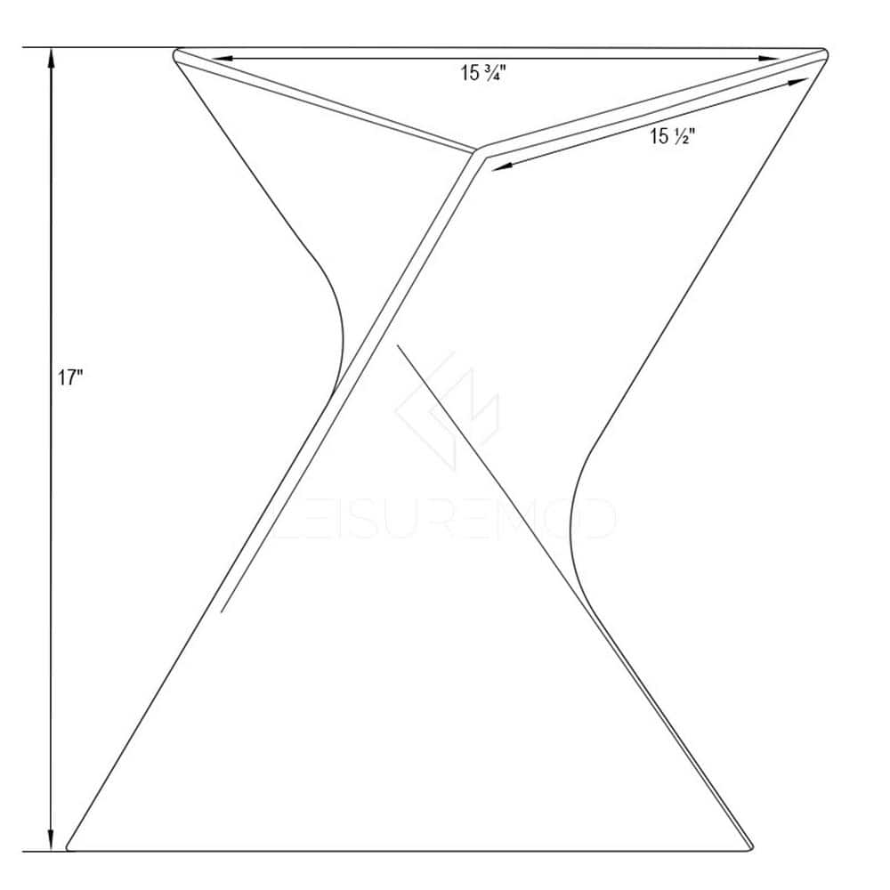 Randolph Modern Gray Triangular Plastic Side Table