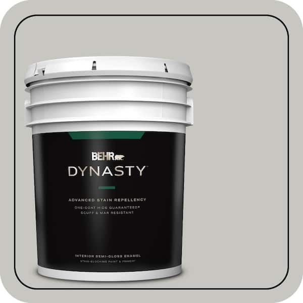 BEHR DYNASTY 5 gal. #PPF-29 Traditional Gray Semi-Gloss Enamel Interior Stain-Blocking Paint & Primer