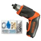 4V MAX Lithium-Ion Cordless Rechargeable Pivot Screwdriver with Charger and Accessories