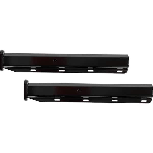 Spring-Loaded Mud Flap Hanger - Straight, Black