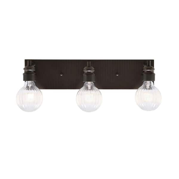 Unbranded Albany 22.75 in. 3-Light Espresso Vanity Light