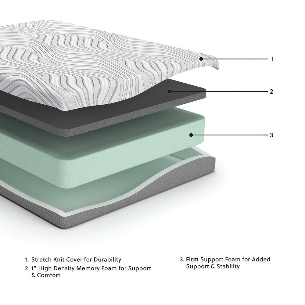 8-Inch White Memory Foam Queen Mattress