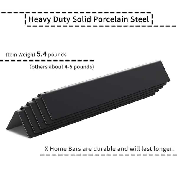 15.3 in. Replacement Porcelain Steel Flavorizer Bar with Front-Mounted Control Panel for Weber Spirit 5-Pack