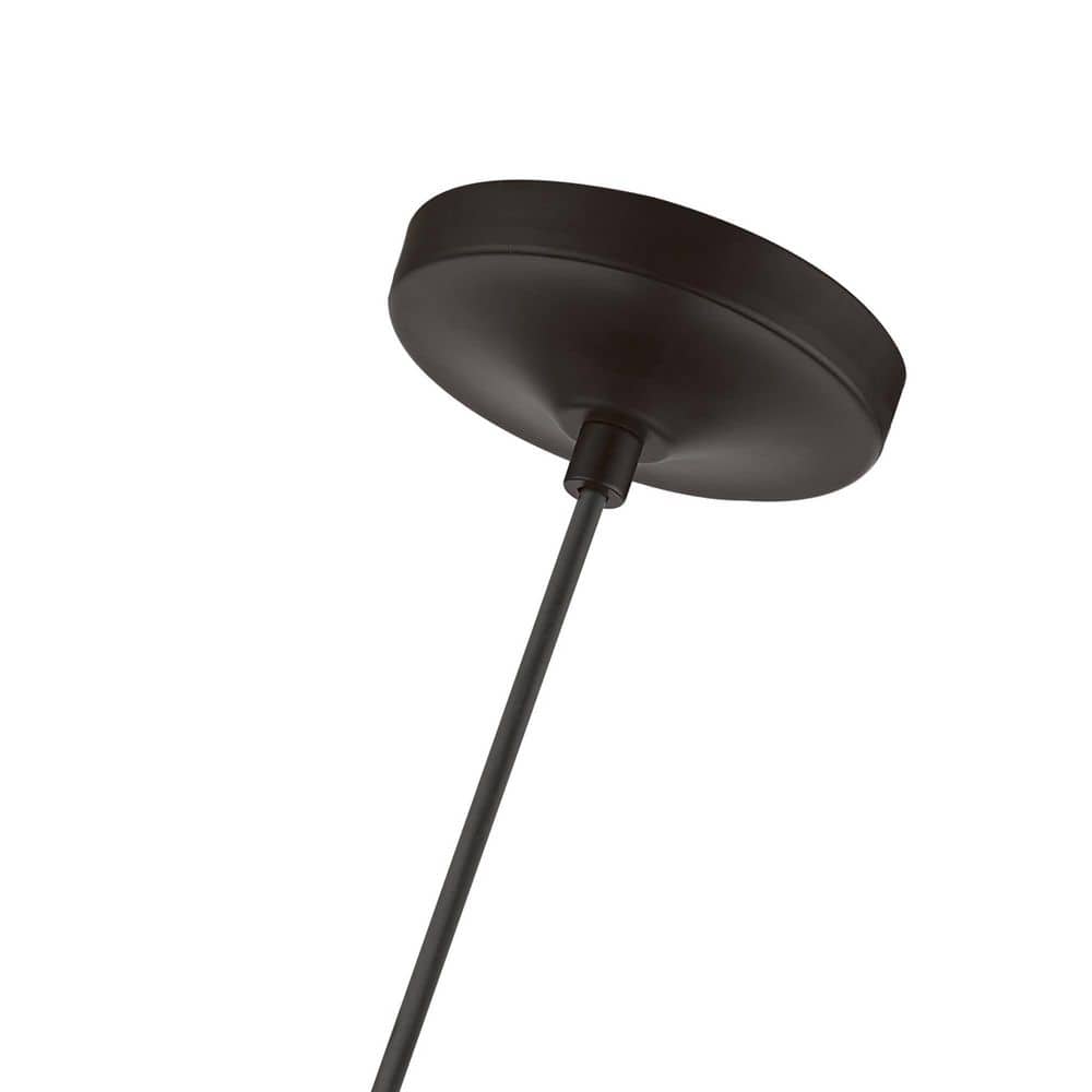 Bronze and Antique Brass Mini Pendant with Clear Glass Shade