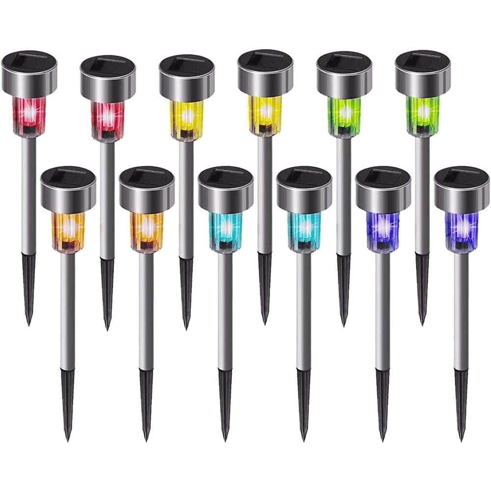 Solar Lights Outdoor Waterproof, Stainless Steel LED Landscape Lighting Sol