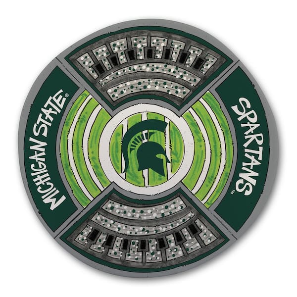 Magnolia Lane Michigan State Football Stadium Melamine Platter
