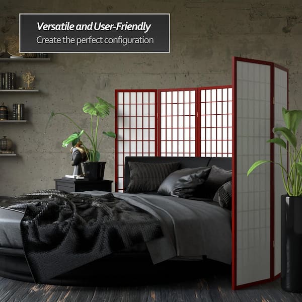 5 ft. Rosewood 3-Panel Room Divider