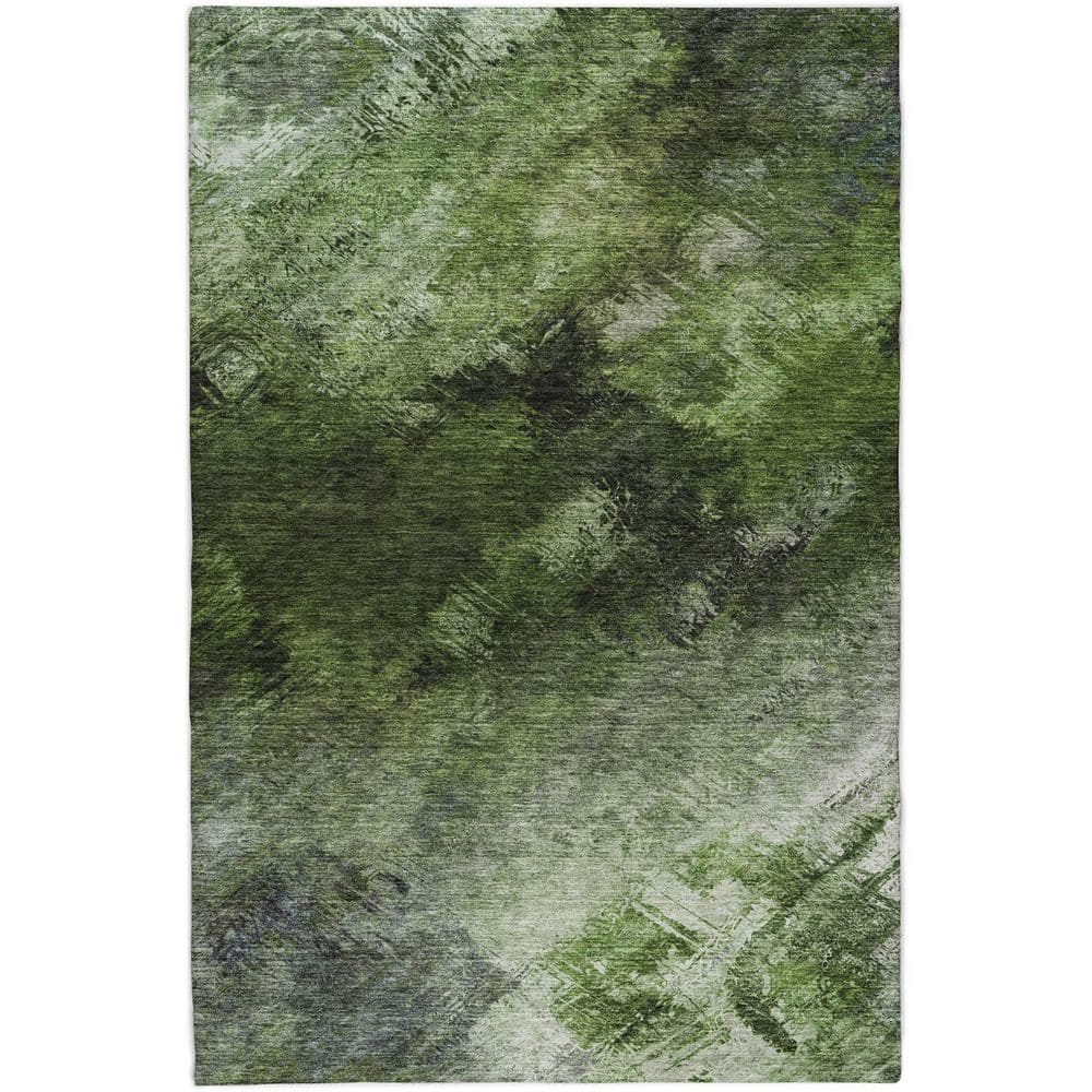 Dream Shag Premium Machine Washable Abstract ADS590 Green 9 ft. x 12 ft. Area Rug price history on PriceWatchPro