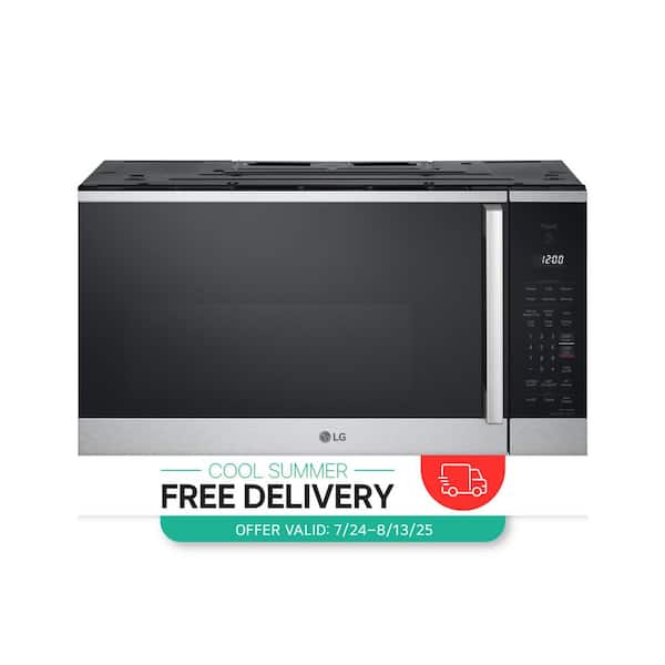 1.8 cu. ft. 30 in. W Smart Over the Range Microwave Oven w/ EasyClean in PrintProof Stainless Steel 1000-Watt New Handle