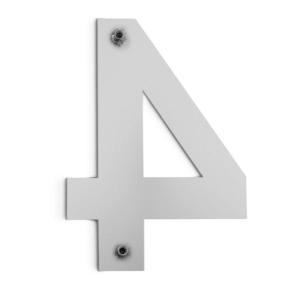 6" Silver Stainless Steel Floating House Number