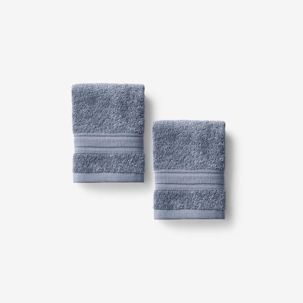 Company Cotton Smoke Gray Turkish Cotton 2-Piece Wash Cloth (Set of 2)
