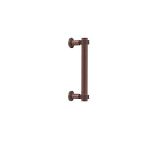 Contemporary 8 in. Back to Back Shower Door Pull with Dotted Accent in Antique Copper