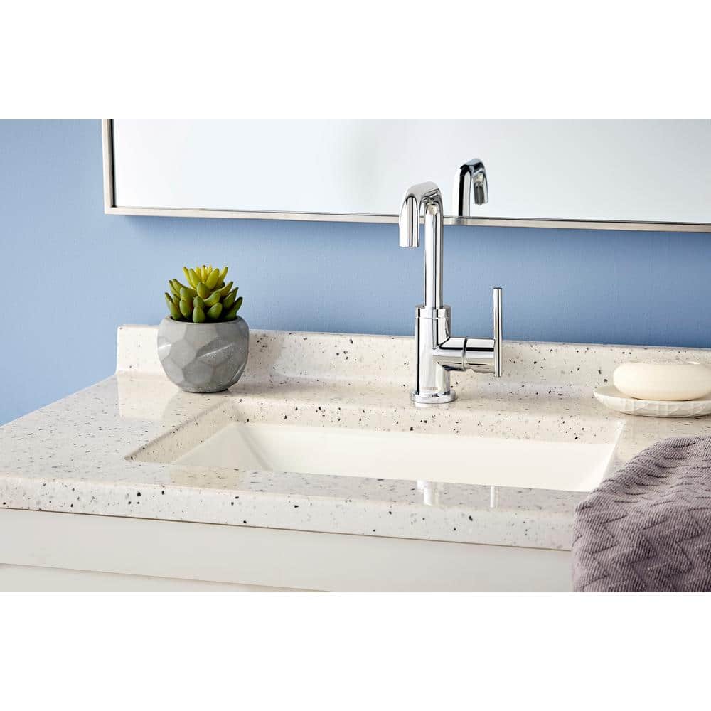 Parma Chrome Single Handle Bathroom Faucet with Drain Assembly