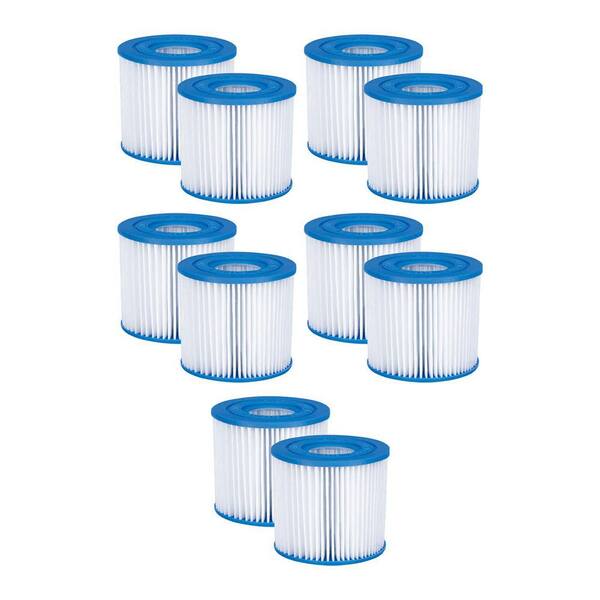 Summer Waves 13.25 in. Dia Replacement Type D Pool and Spa Filter Cartridge (10-Pack)