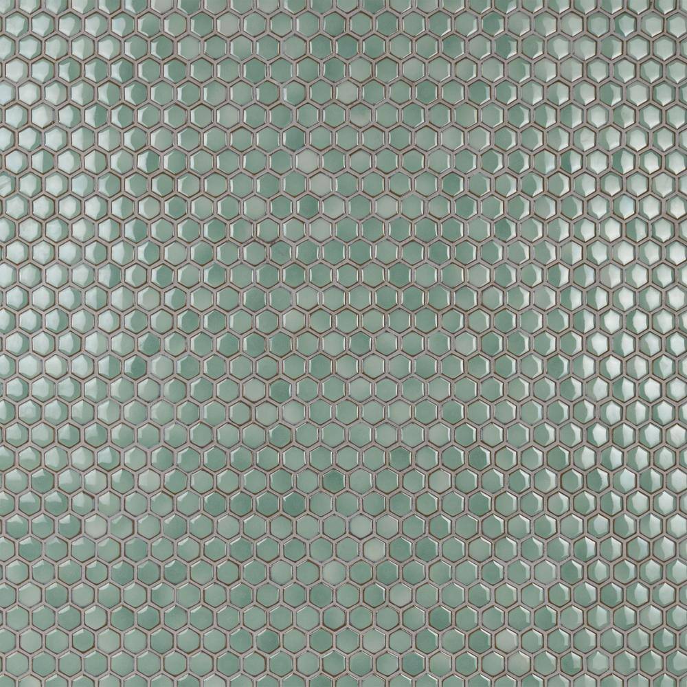 Mint Green Hexagon Porcelain Mosaic Tile for Walls and Floors