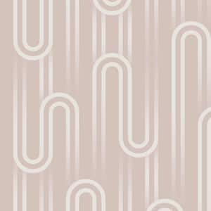 Ups n Downs Peach Matte Non Woven Removable Paste the Wall Wallpaper