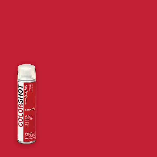COLORSHOT 10 oz. Gloss Stiletto Red General Purpose Aerosol Spray Paint