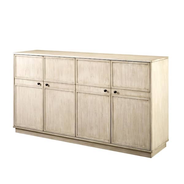 Birch Wood 4-Door Transitional Sideboard