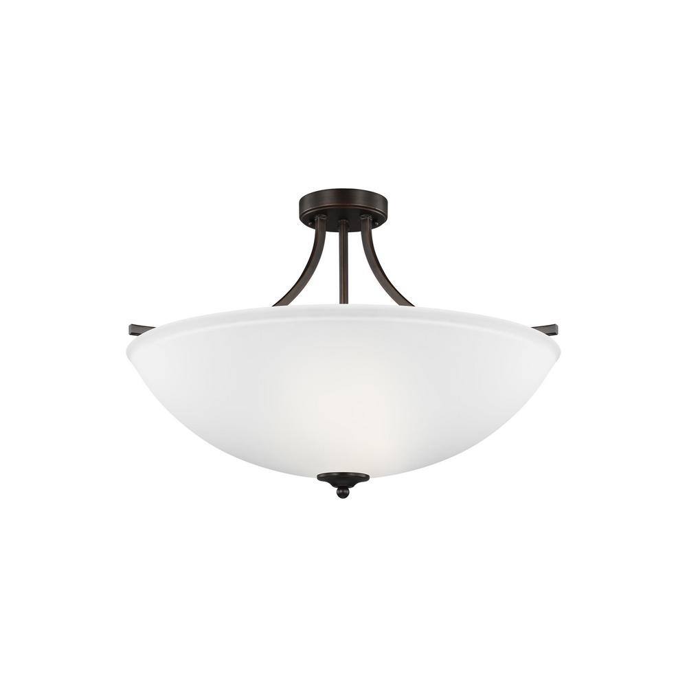 Generation Lighting Geary 4-Light Burnt Sienna Semi-Flush Mount Convertible Pendant 7716504-710 Sansujyuku sansujyuku.com