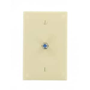 1-Gang Midway CATV Wall Plate, Ivory