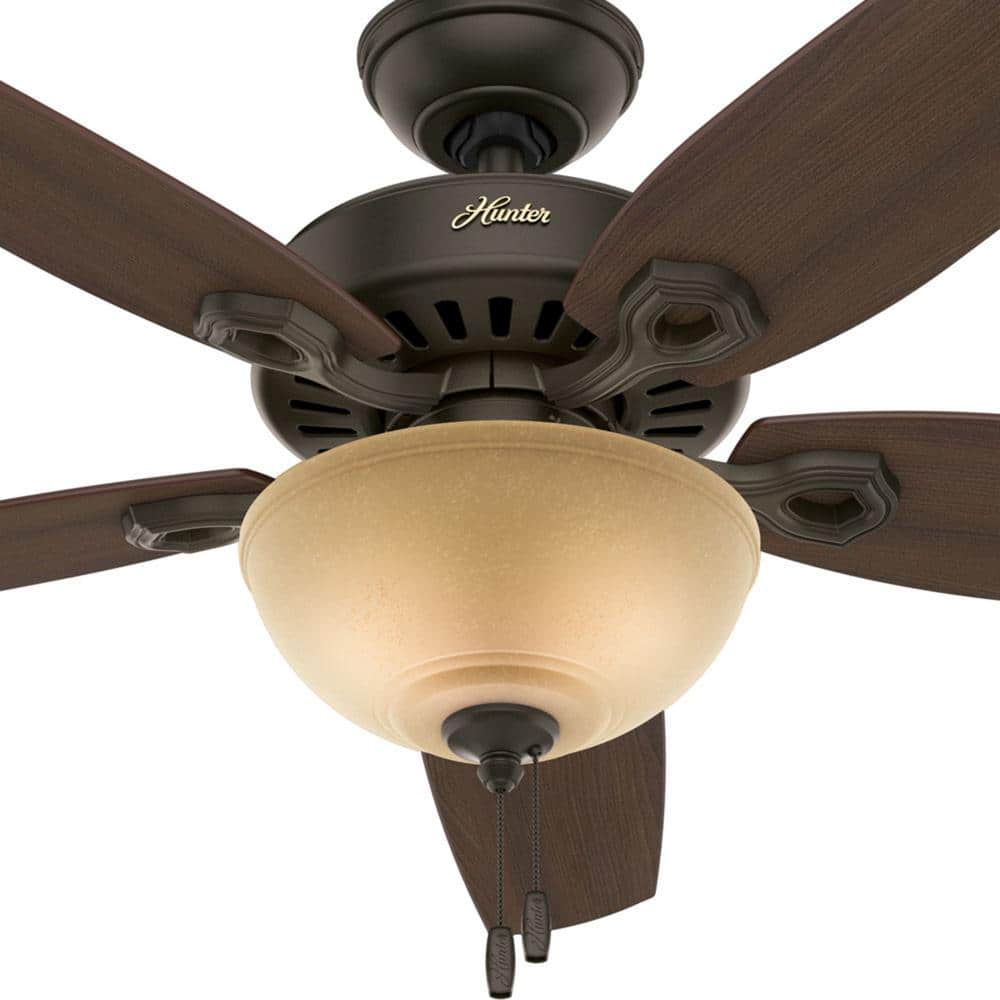 52'' New Bronze Ceiling Fan with LED Light and Reversible Blades
