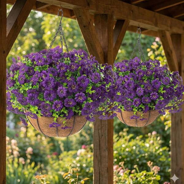 美品■花形■フラワー■ステンドグラス■サイドテーブル■紫■パープル■クラシック■ 18.9 in. Purple Outdoor Artificial Chrysanthemum Flowers with