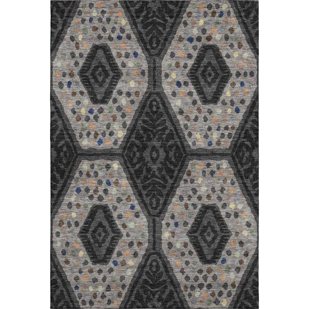 Mayfield Premium Machine Washable Abstract AMF2457 Charcoal 3 ft. x 5 ft. Area Rug price history on PriceWatchPro