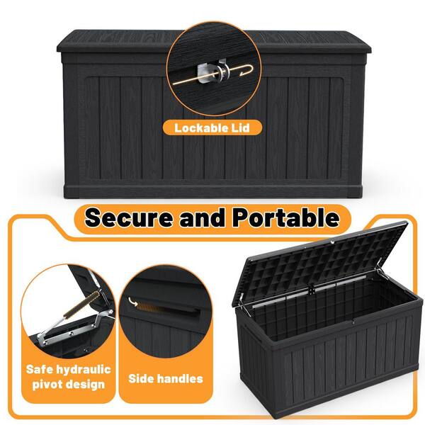 Keter XXL 230 Gallon Plastic Deck Storage Container Box Outdoor Patio Garden Furniture 870 Liters
