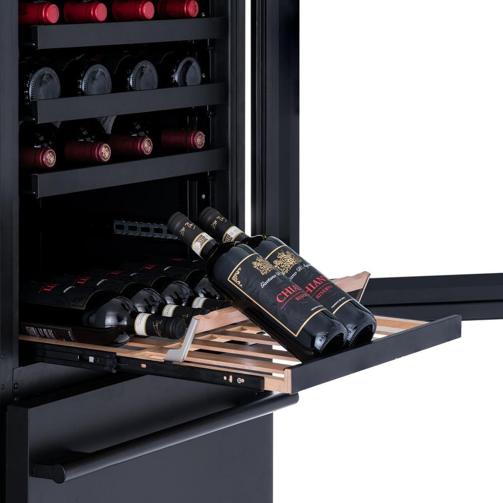 Estate 24" Black Stainless Steel Dual Zone Wine and Beverage Fridge