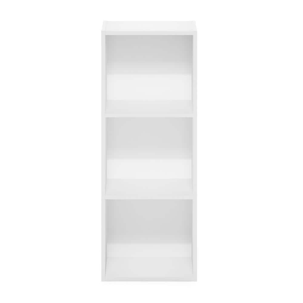 White Composite Wood 3-Tier Cube Storage Organizer