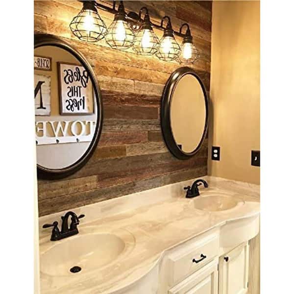 Angel Sar - 3.5 in. x 34 in. Wood Rectangular Accent Paneling Board Siding for Home Walls and 8 Square Feet