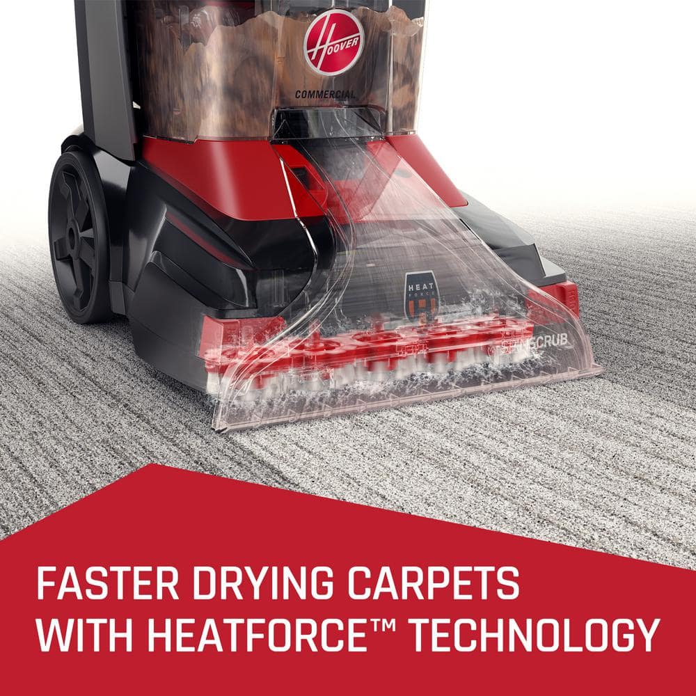 Hoover Red and Black Upright Commercial Carpet Cleaner