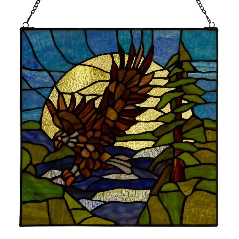 Stained Glass Paint Palette and Brush Suncatcher, Wall Hanging 