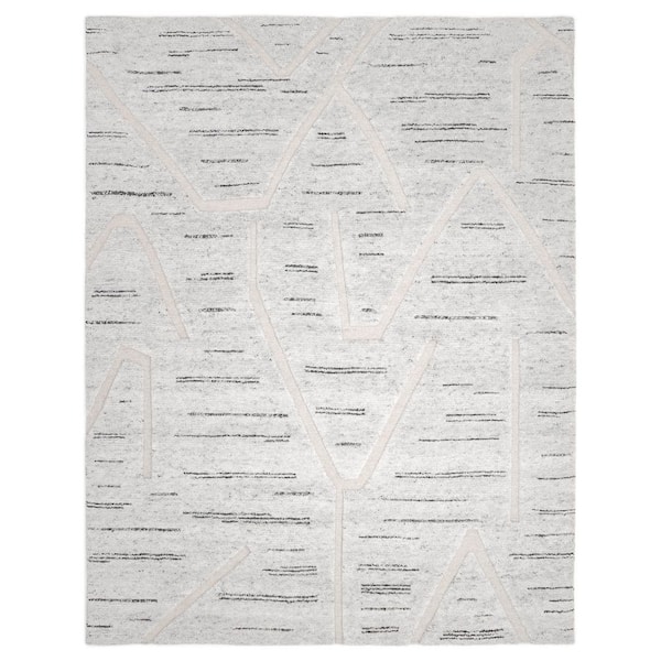 Chelsea Contemporary Light Gray 5 ft. x 8 ft. Handmade Area Rug