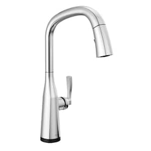 Stryke Single Handle Pull Down Sprayer Kitchen Faucet with Touch2O Technology in Polished Chrome