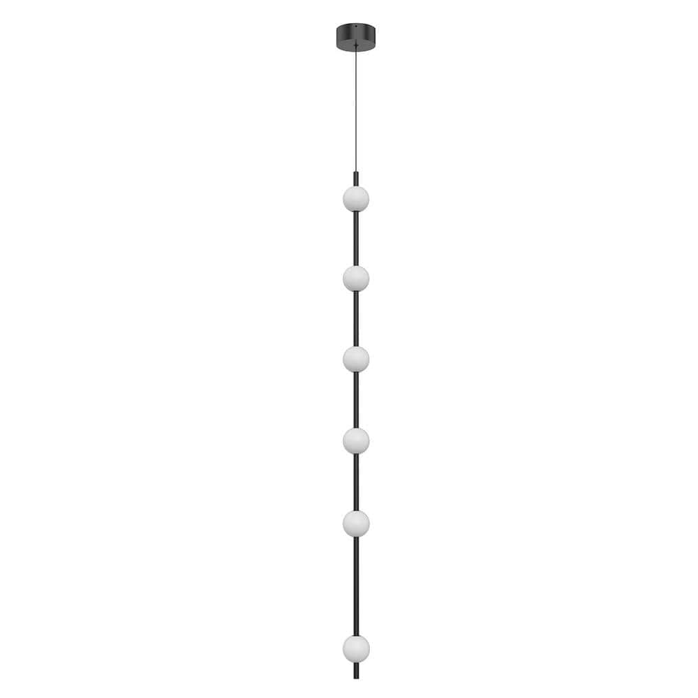 Misaki 60 in. 1 Light 35-Watt Black Integrated LED Pendant Light price history on PriceWatchPro