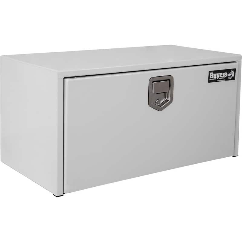 18 in. x 18 in. x 24 in. White Steel Underbody Truck Tool Box