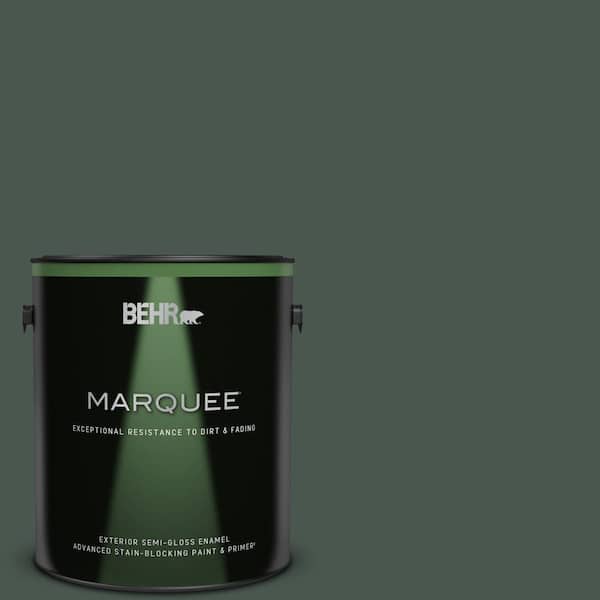BEHR MARQUEE 1 gal. #ECC-45-3 Conifer Semi-Gloss Enamel Exterior Paint & Primer
