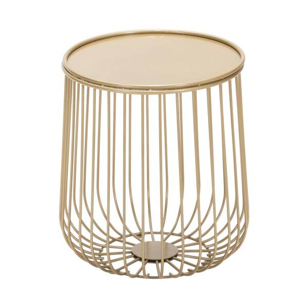 ZUO Gilbert Gold Metal Outdoor Side Table