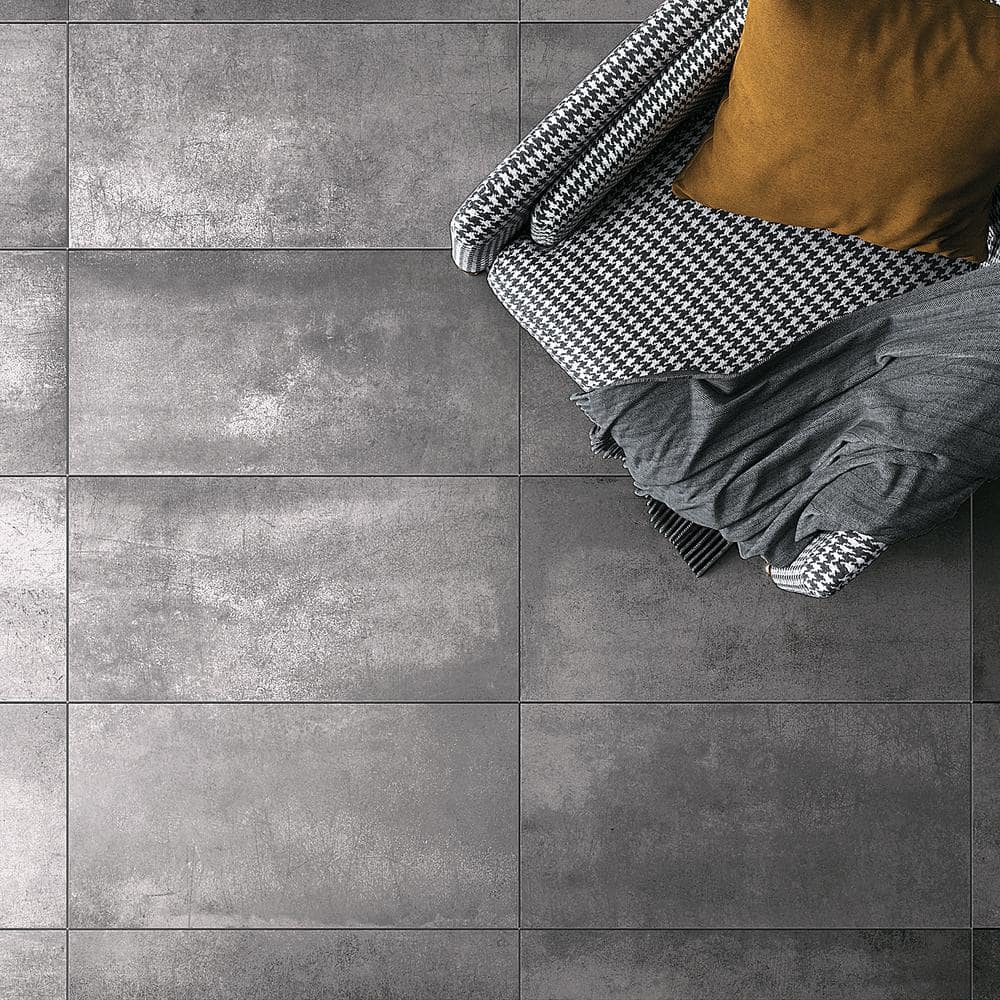 Forge Black Matte 12x24 Porcelain Floor and Wall Tile