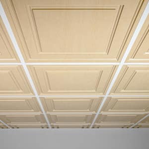 Oxford Faux Wood-Sandal 2 ft. x 2 ft. Lay-in Ceiling Panel (Case of 6)