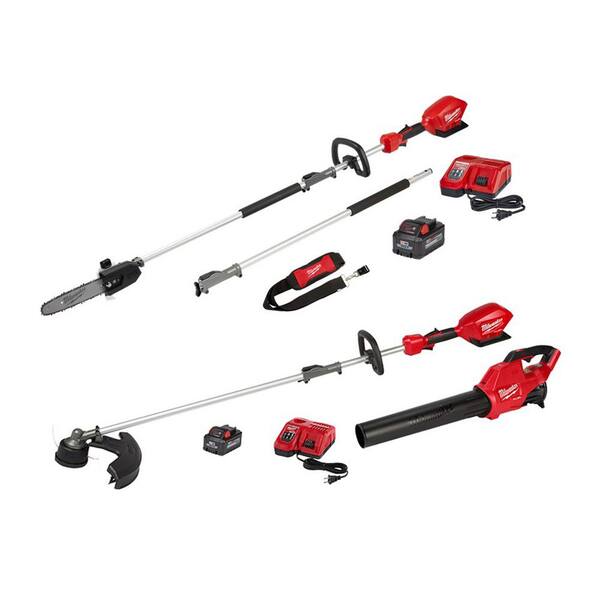 Milwaukee M18 Fuel 10 in. 18V Lithium-Ion Brushless Electric Cordless Pole Saw Kit with M18 Fuel String Trimmer/Blower Combo Kit