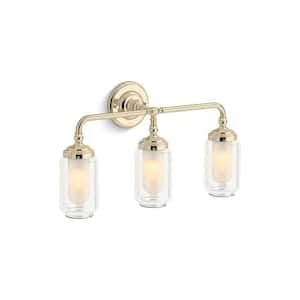 Artifacts 3-Light French Gold Wall Sconce